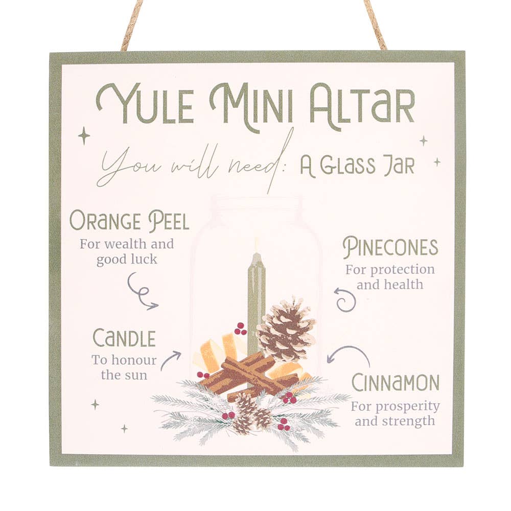 Yule Altar Hanging Sign