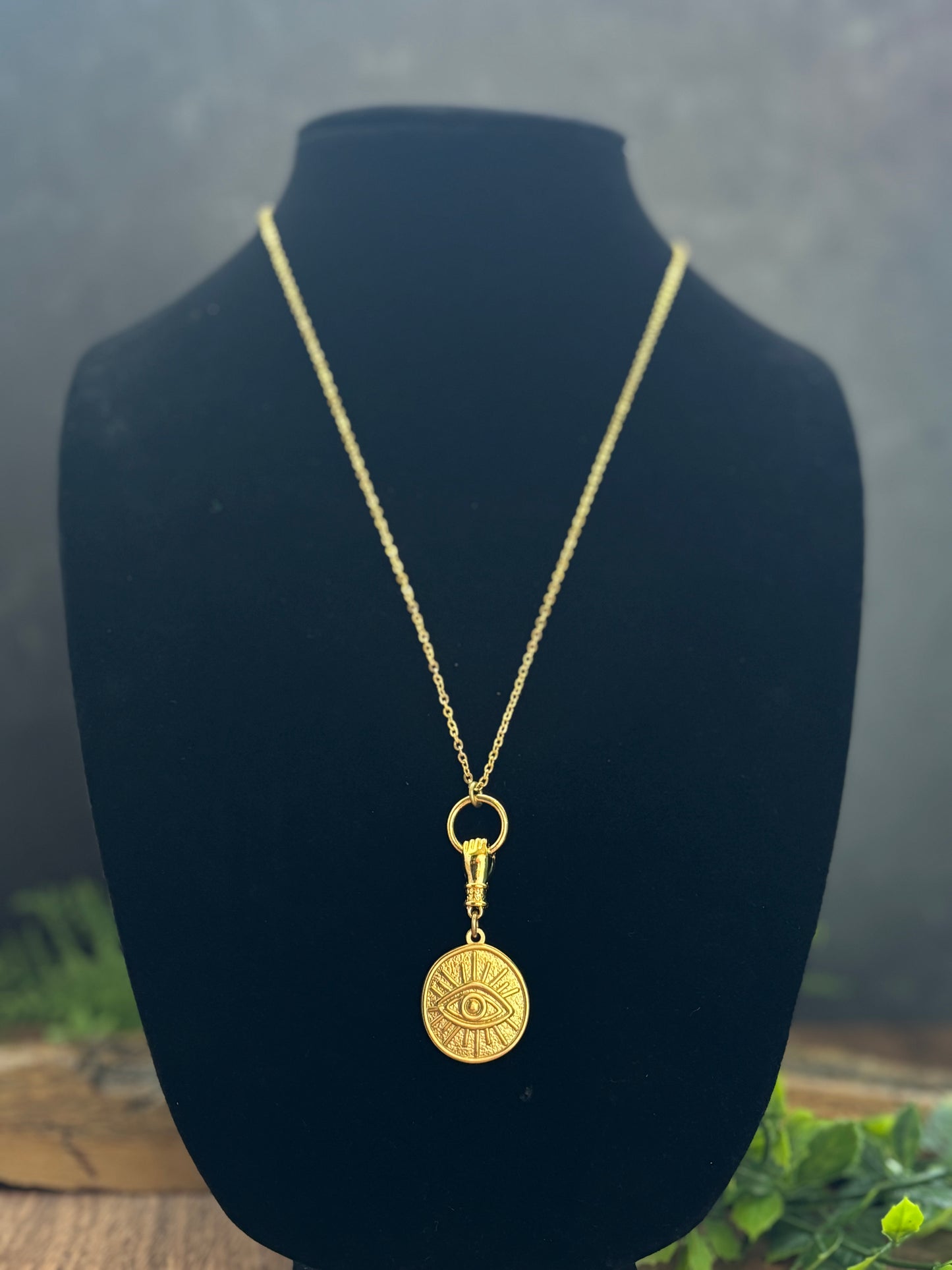 Gold All Seeing Eye Necklace