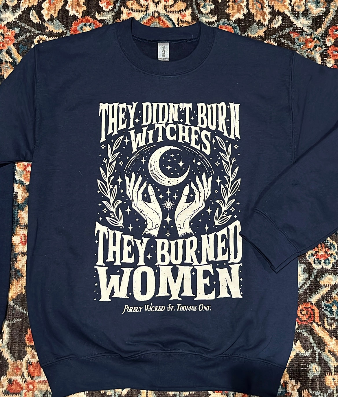 They Didn't Burn Witches - Navy Crewneck