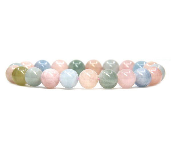 Morganite Beaded Bracelet - 10mm