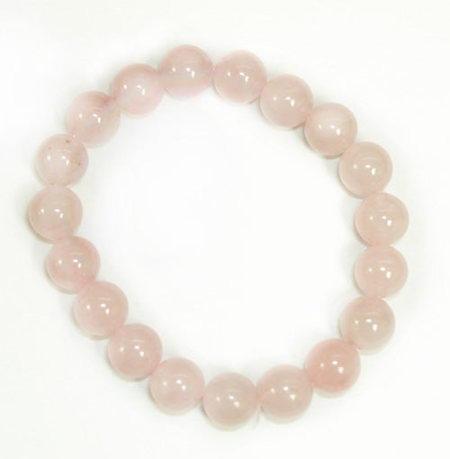 Rose Quartz Beaded Bracelet - 10mm