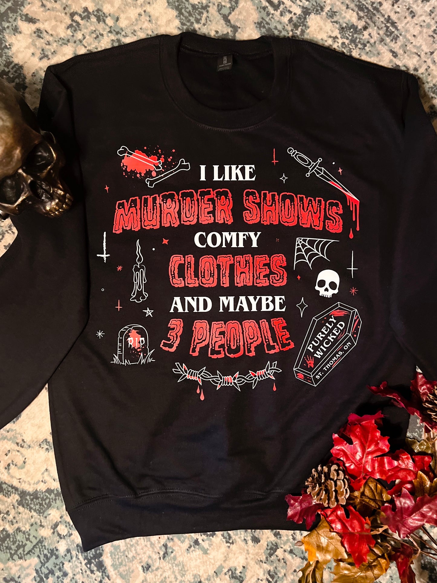 I Like Murder Shows Crew - Black