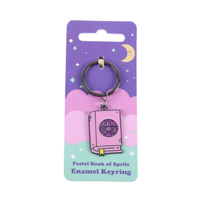 Pastel Book of Spells Keyring