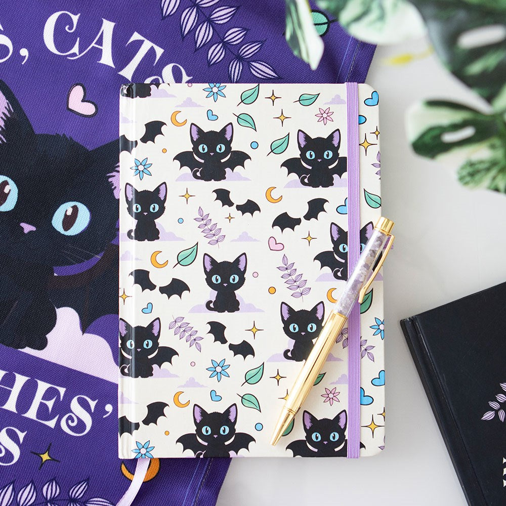 Cute and Creepy Notebook with Amethyst Chip Pen