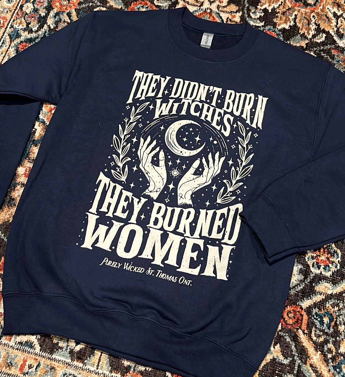 They Didn't Burn Witches - Navy Crewneck