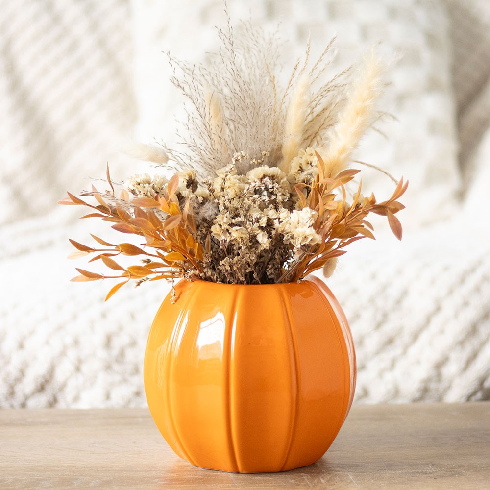 Orange Pumpkin Cermaic Vase