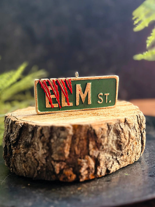 Elm St. Street Sign Halloween Ornament