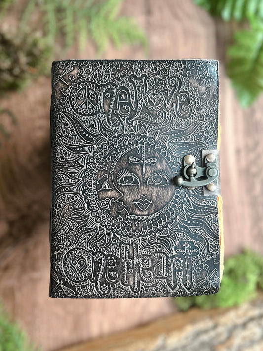 One Love Sun and Moon Leather Journal - 5x7