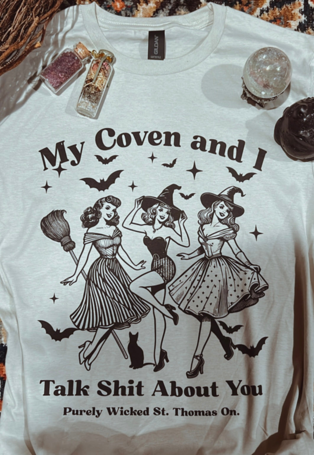 My Coven & I Talk Shit About You T-Shirt - Sand