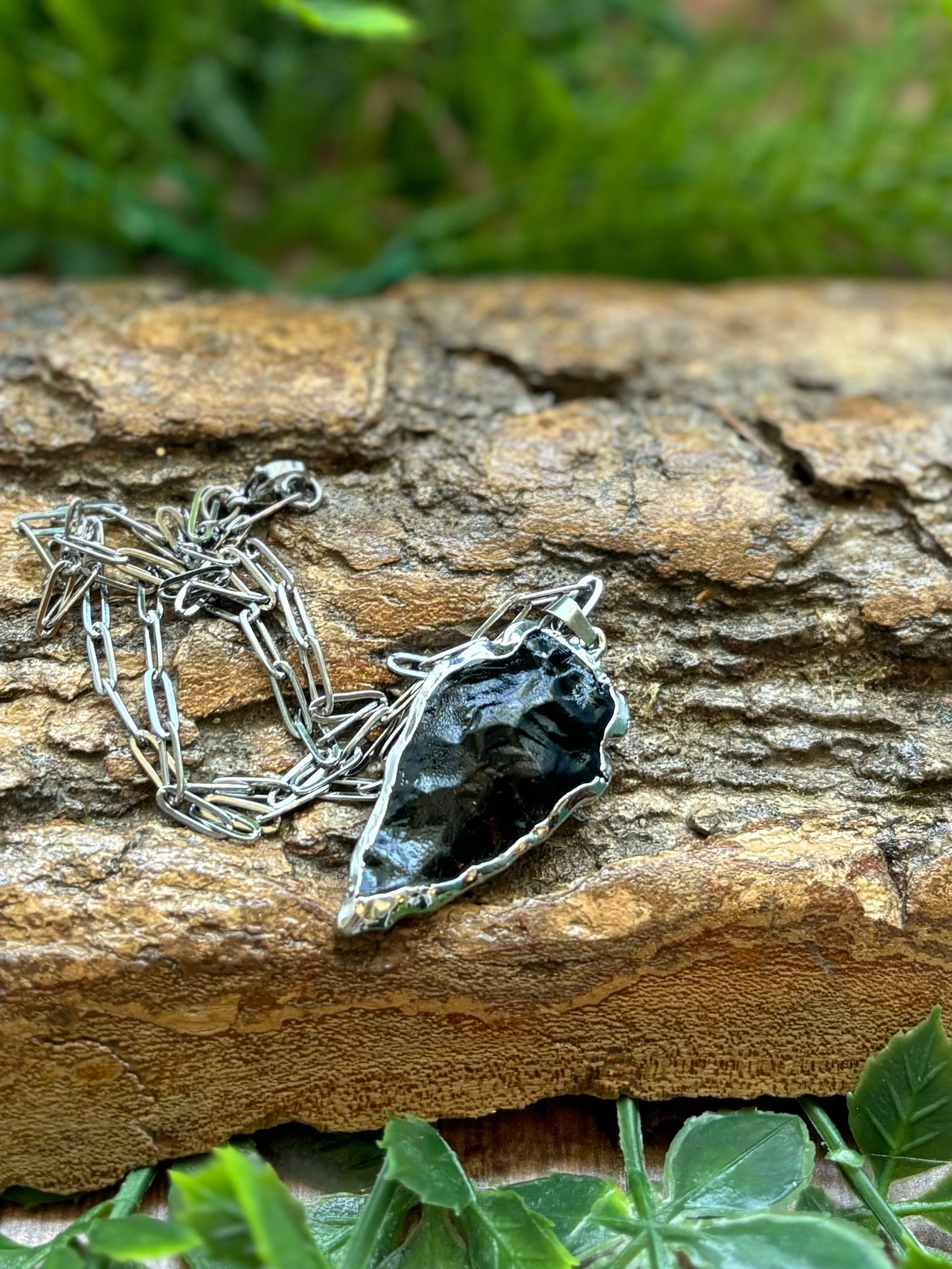 Obsidian Arrowhead Necklace