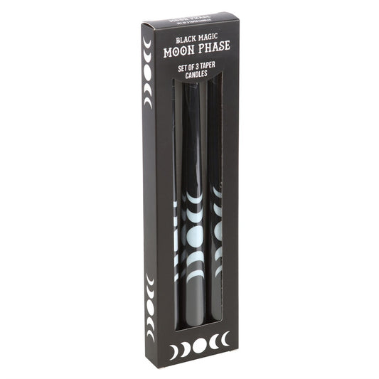 Moon Phase Taper Candles - Set of 3