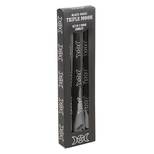 Triple Moon Taper Candles - Set of 3