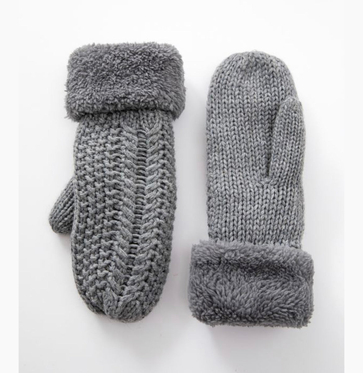 Knit Mittens & Mini Tea Set
