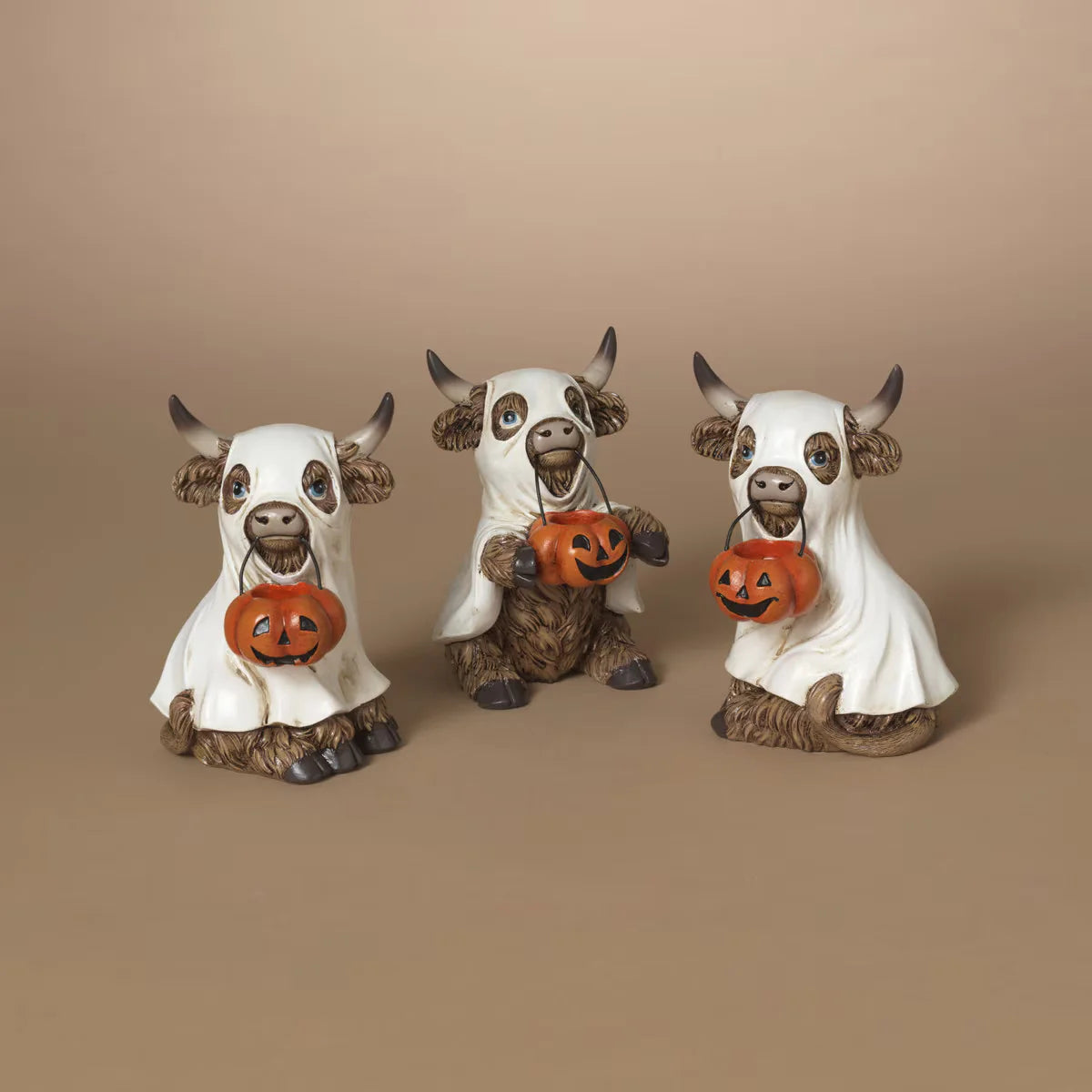 5.5" Resin Halloween Highland Cow