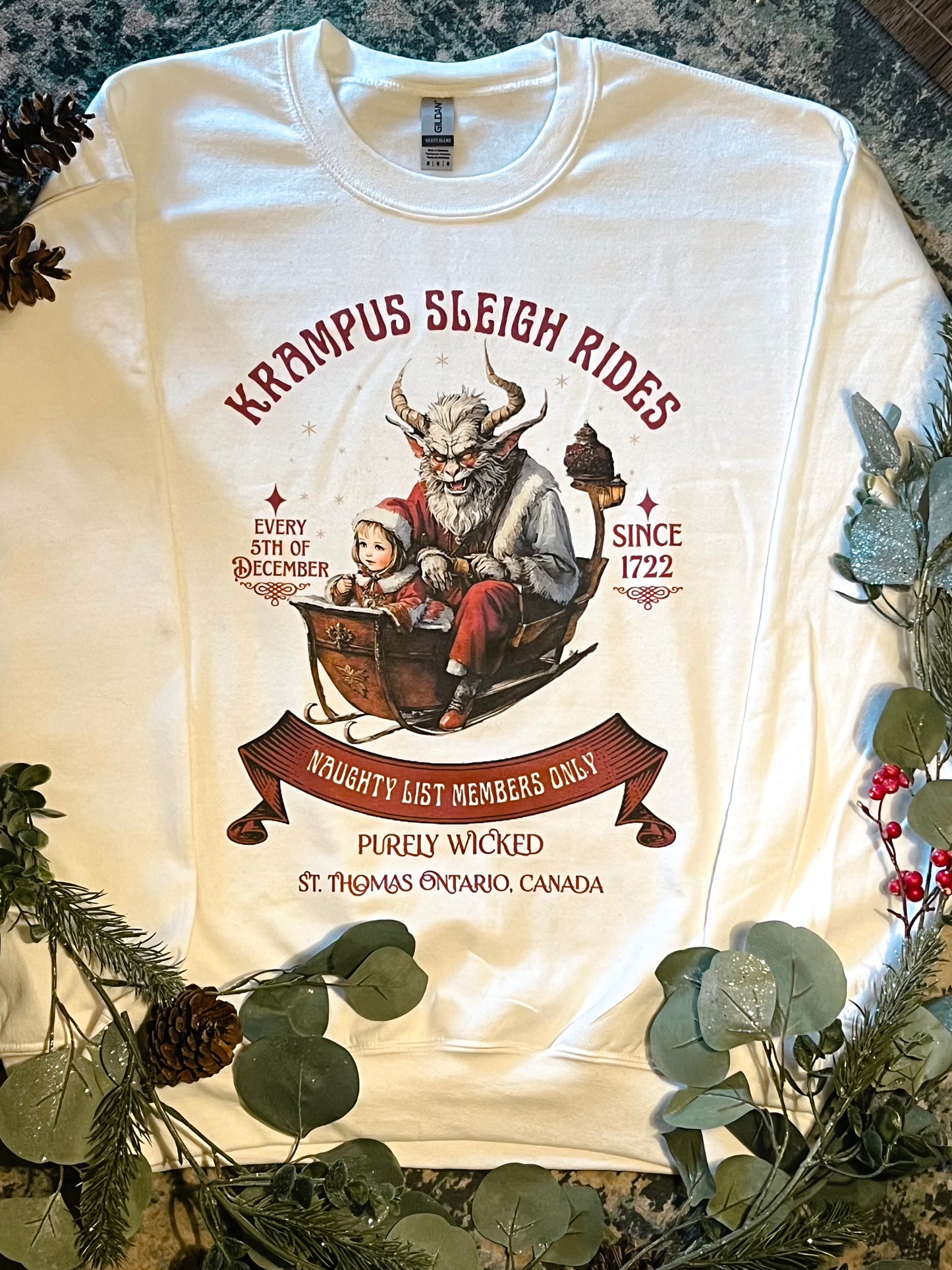 White Krampus Crewneck 2025