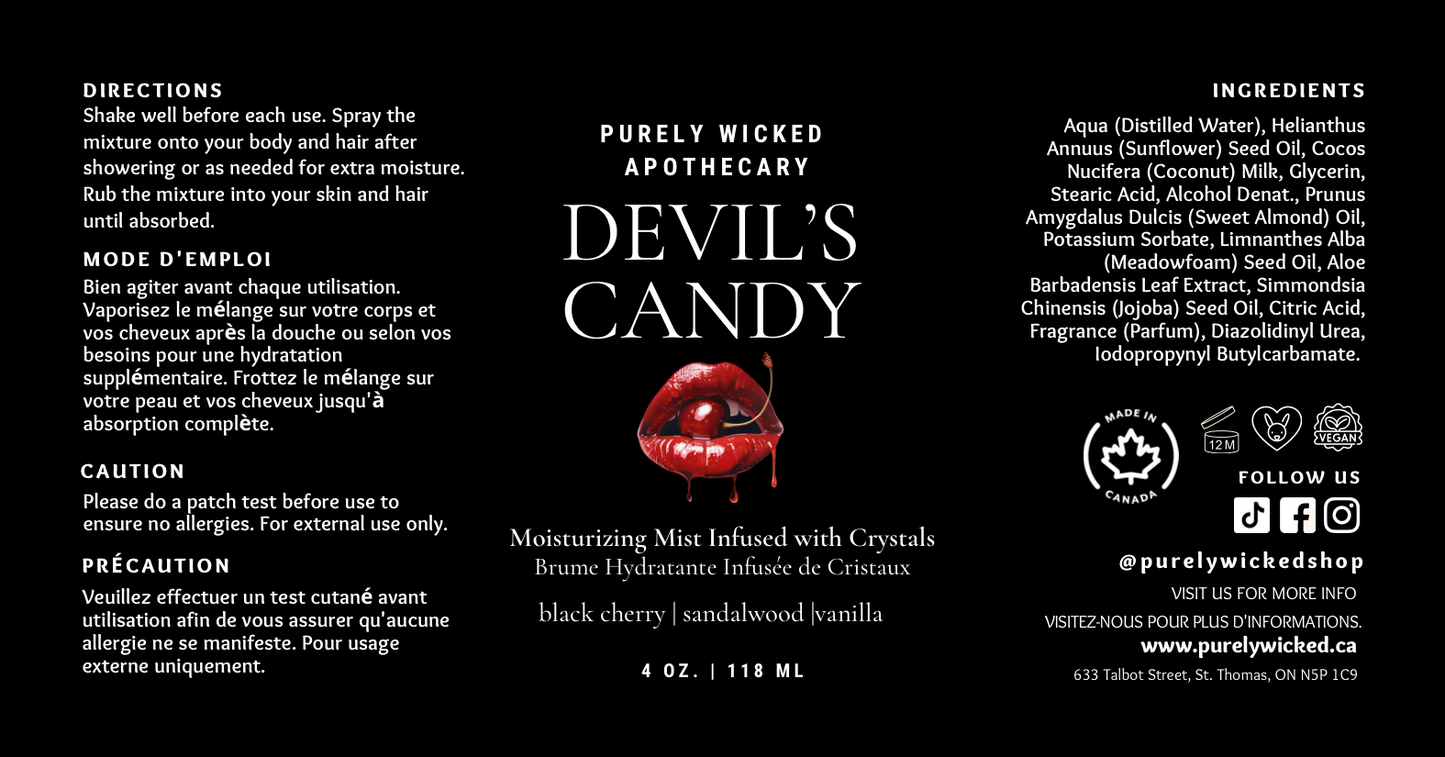 Devil's Candy - Crystal Infused Moisture Mist