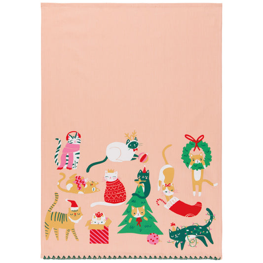 Let it Meow Christmas Dishtowel