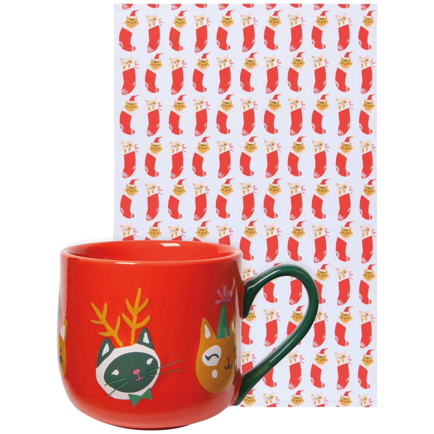 Let it Meow Christmas Mug & Dishtowel Set