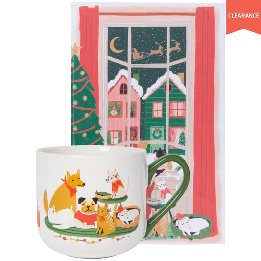 Waiting for Santa Christmas Mug & Dishtowel Set