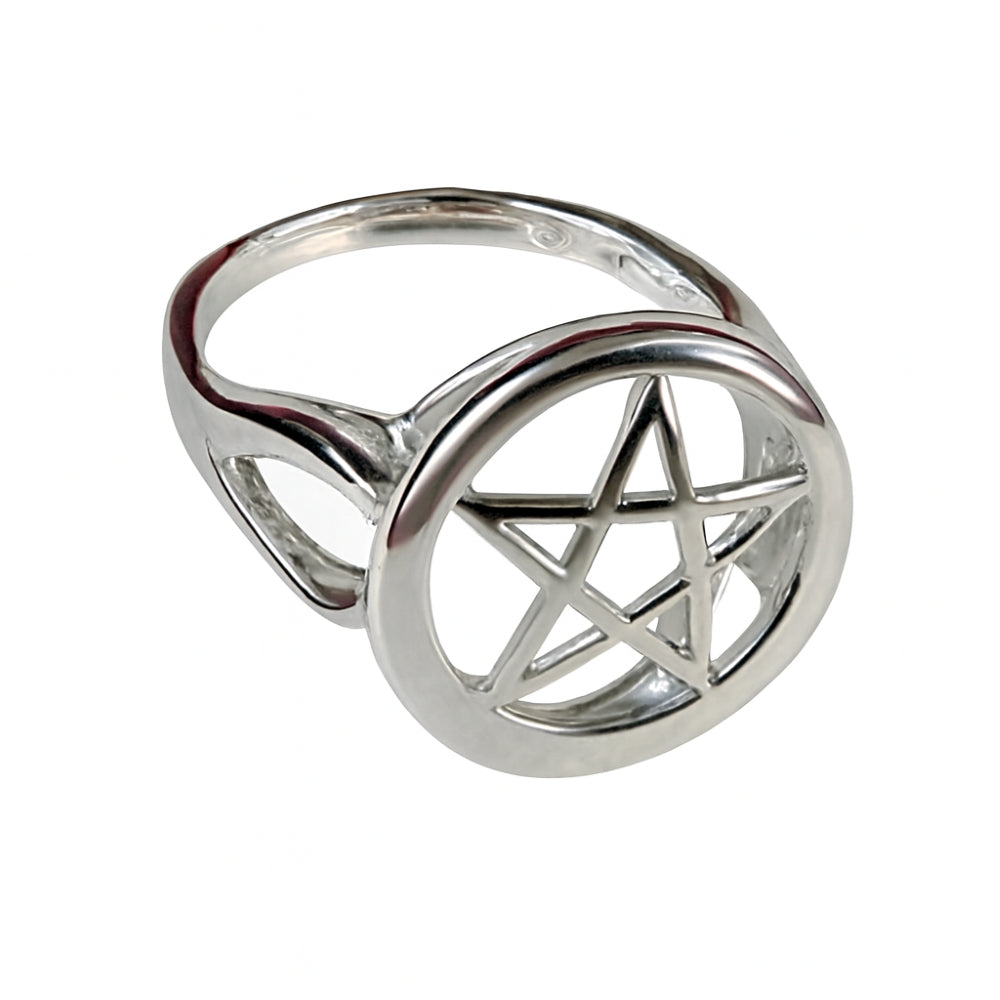 Adjustable Pentacle Ring - Sterling Silver