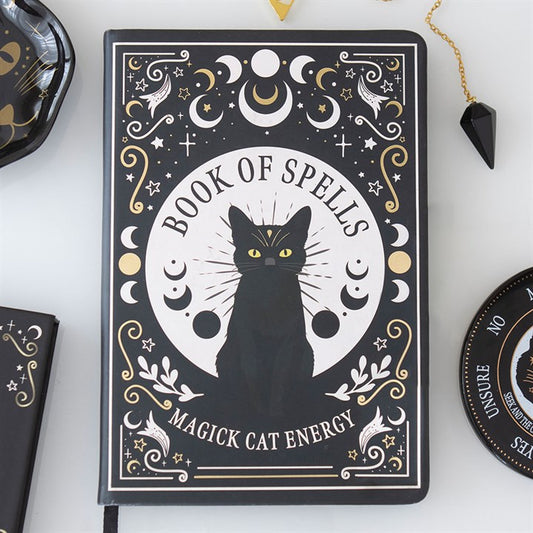 Black Cat Magick Book of Spells A5 Notebook