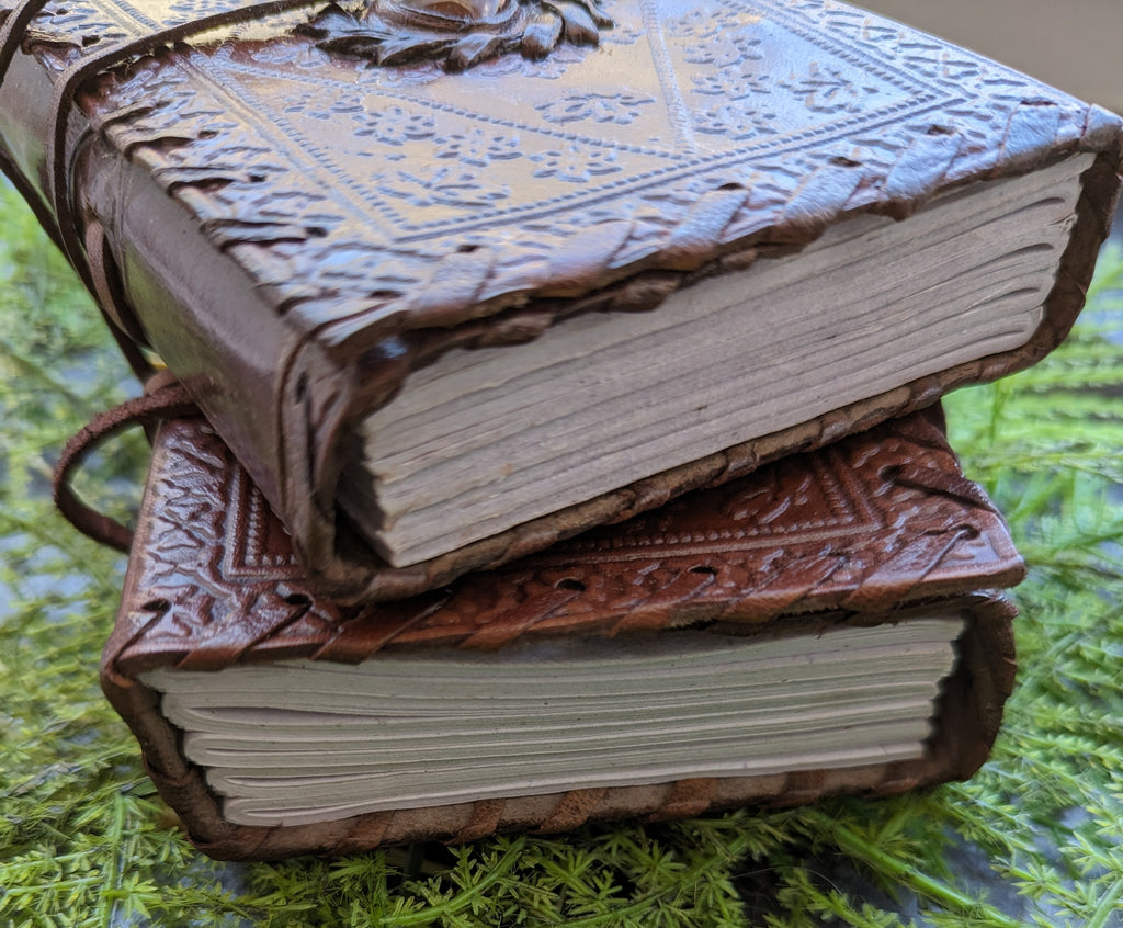 Leather Journal - Small with Stone