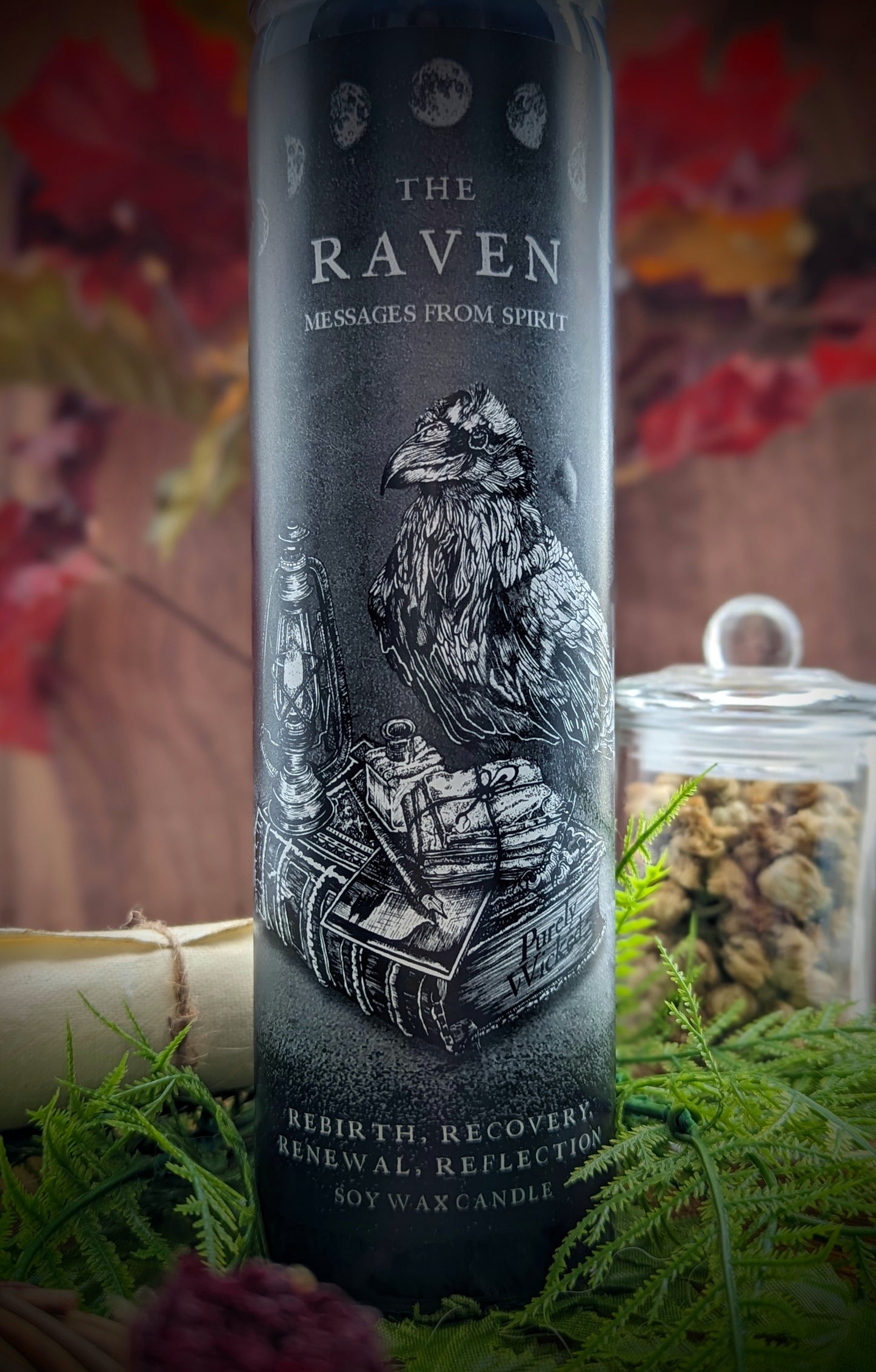 The Raven : Message From Spirit - Pillar Prayer Candle