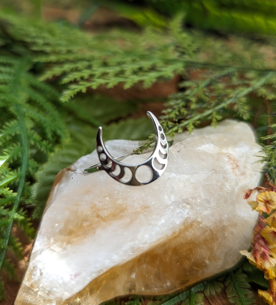 Crescent Moon Phase Ring