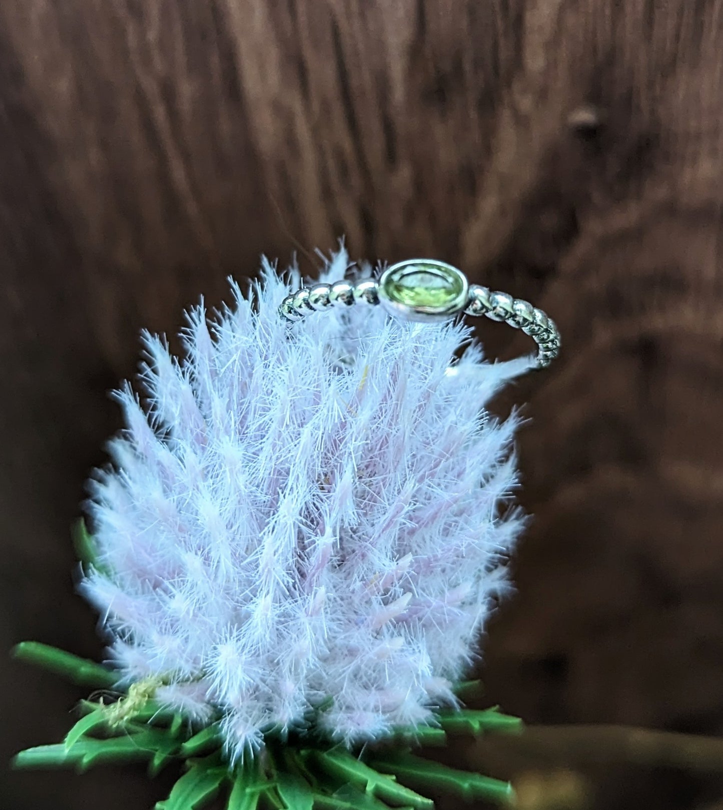 Sterling Silver Stacking Ring w Gemstone - 3 Varieties