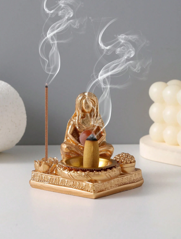 Resin Goddess Of Earth Incense Cone Holder