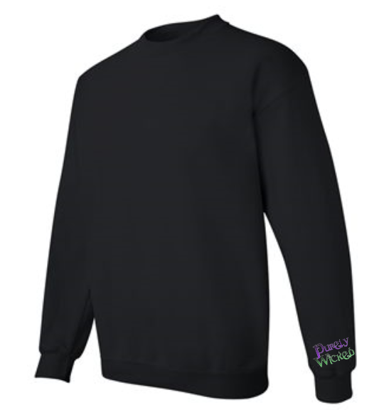 Tattooed Wears Black Loves Spooky Stuff Crewneck Black