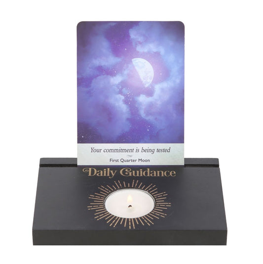 Black Daily Guidance Wooden Tarot Card Holder
