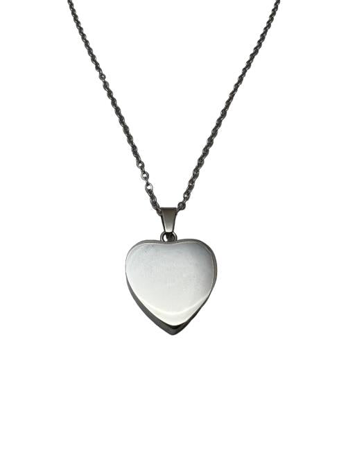 Memorial Keepsake Necklace - Silver Heart