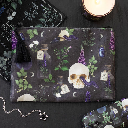 Venom & Vines Print Polyester Makeup Bag