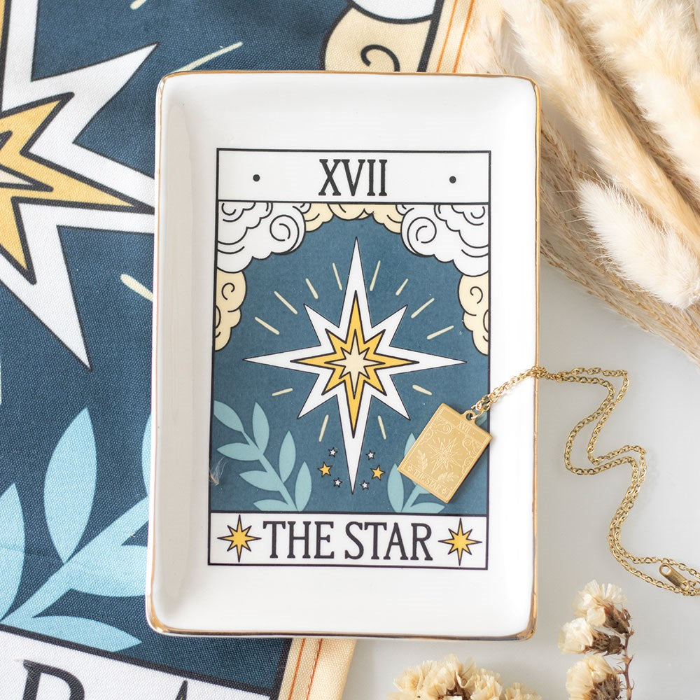 The Star Vintage Tarot Ceramic Trinket Dish