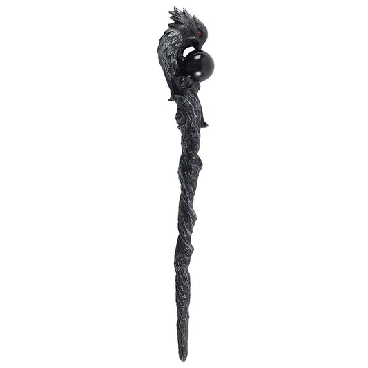Silver Raven Wand