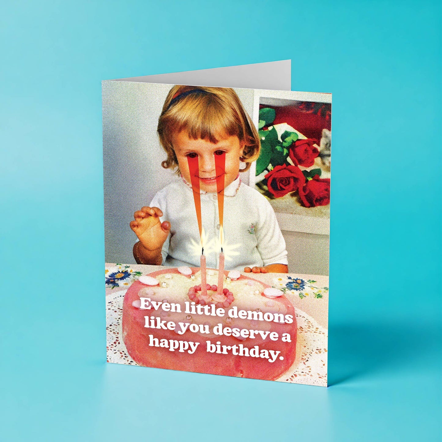 LITTLE DEMONS – Vintage Sassy Humor Funny Birthday Card
