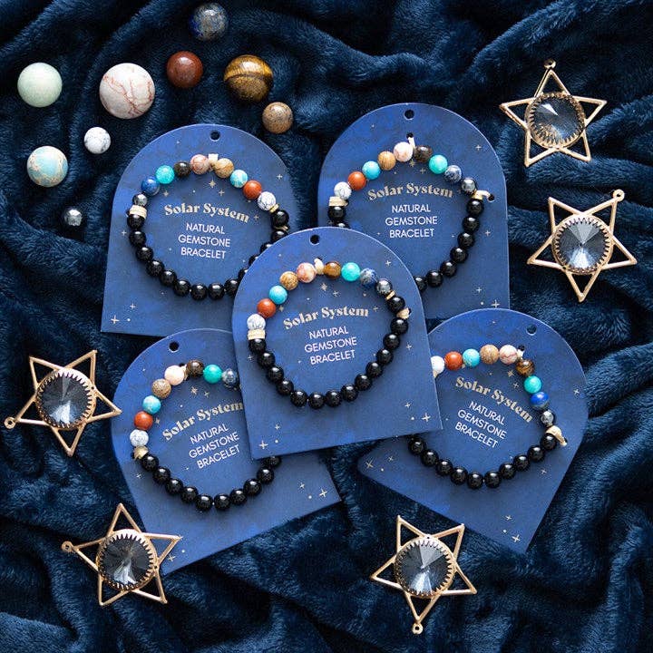 Solar System Bracelet On Card