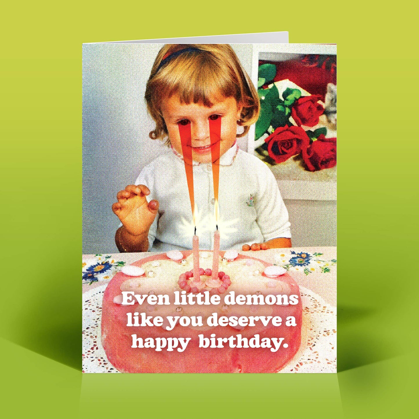 LITTLE DEMONS – Vintage Sassy Humor Funny Birthday Card