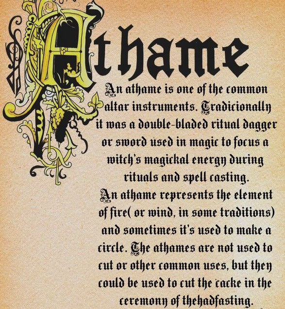 9" Horn Athame