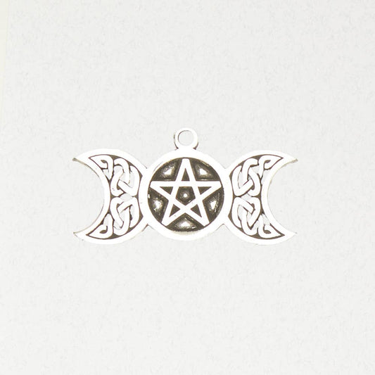 Triple Moon Pentacle Necklace