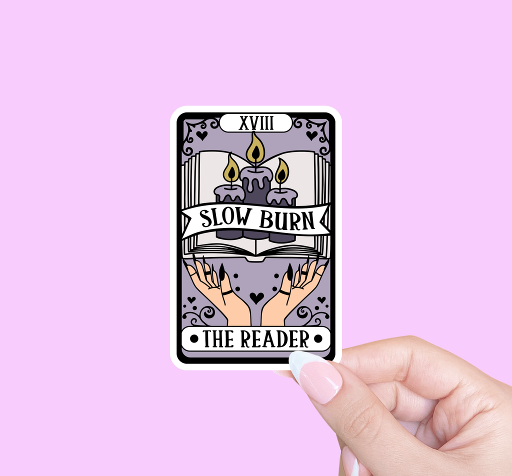 Tarot card slow burn sticker