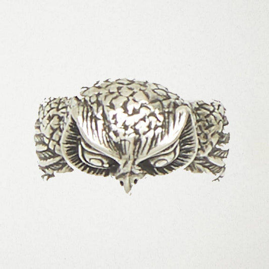 Pewter Ladies Owl Ring