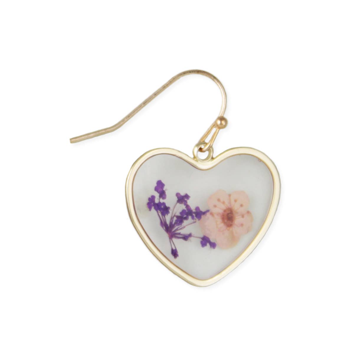 Sweet Heart Dried Flower Earrings