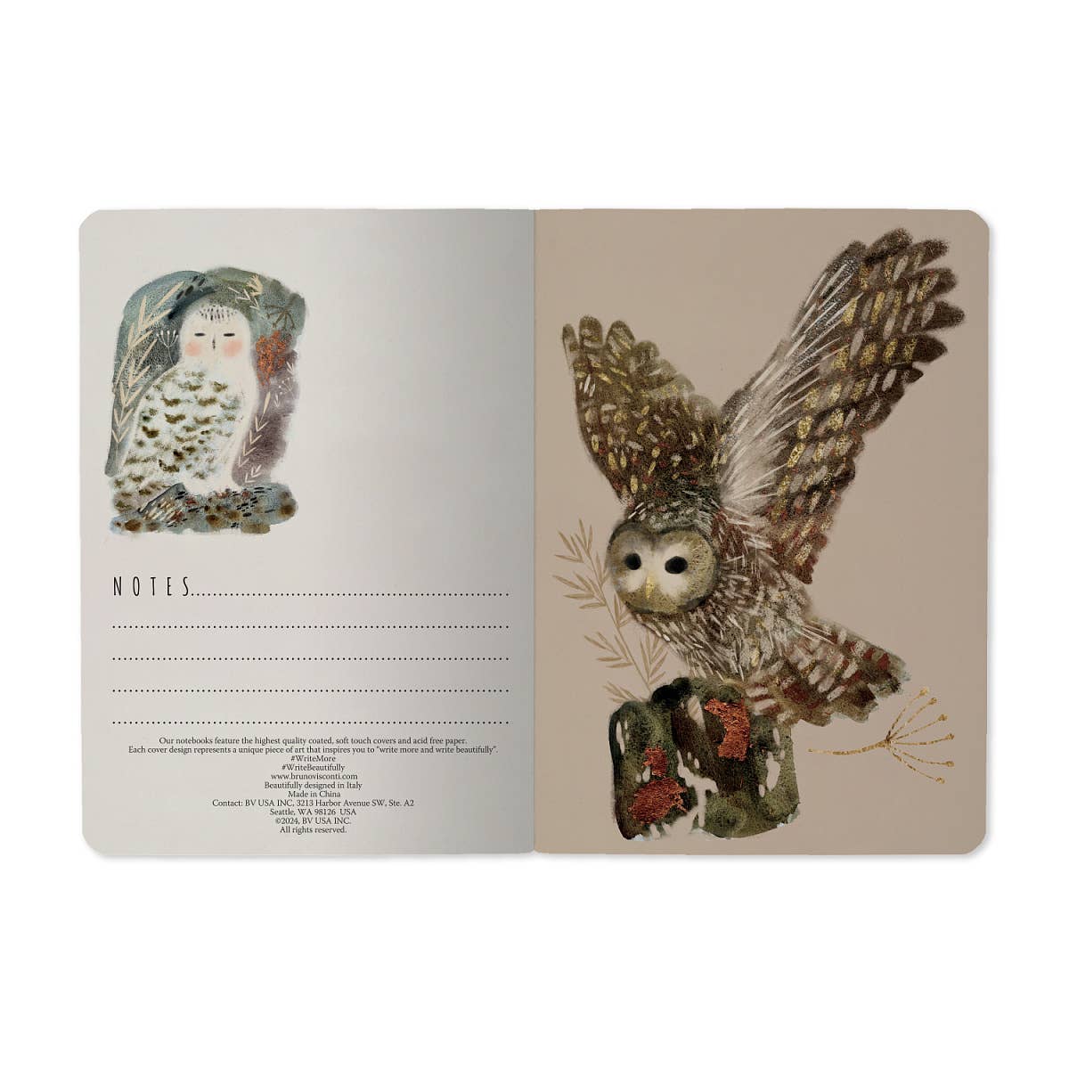 Small Owl Notebook - 32pgs