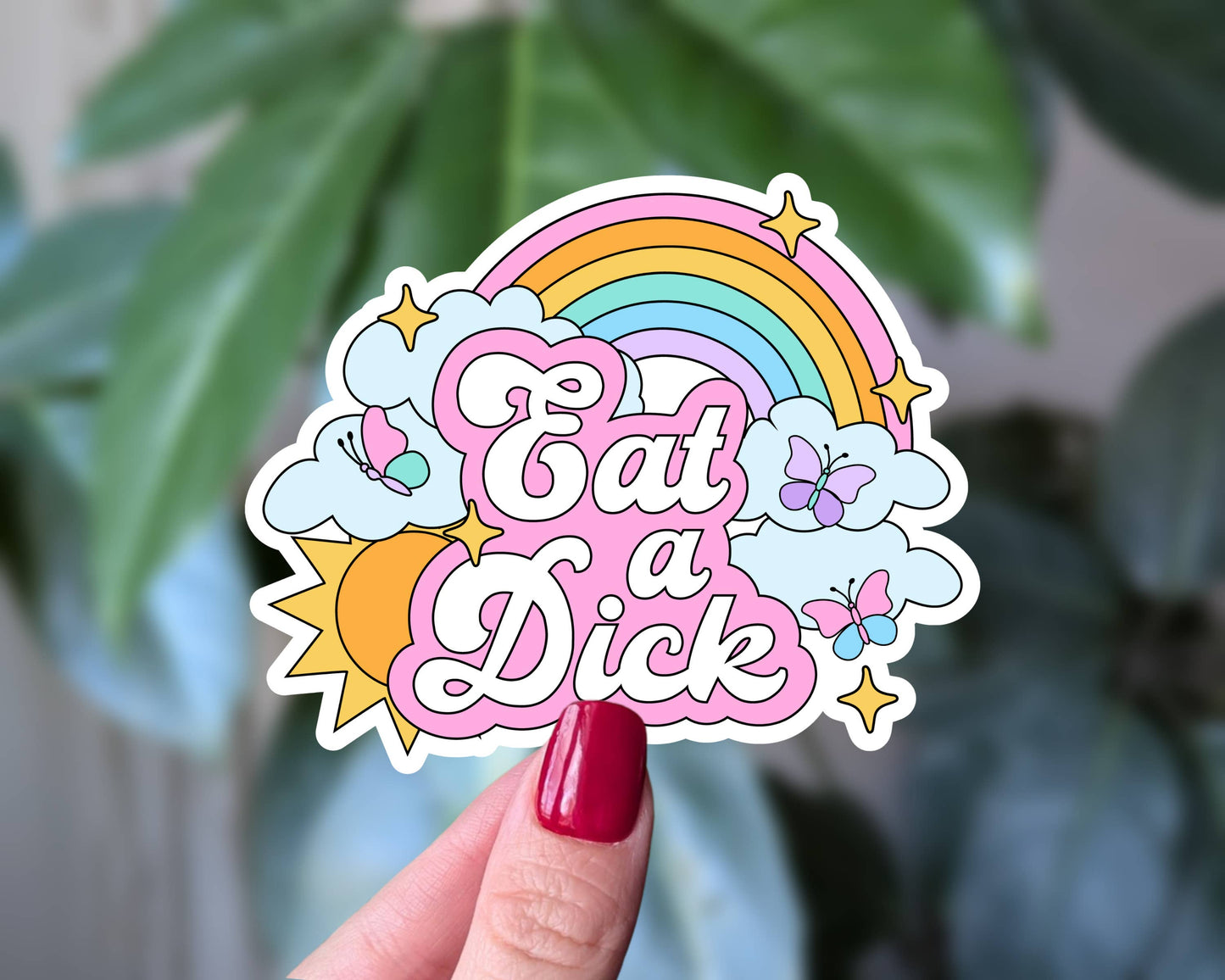 Eat a Dick Sticker, Funny Sassy Rude Adult Humour Sticker