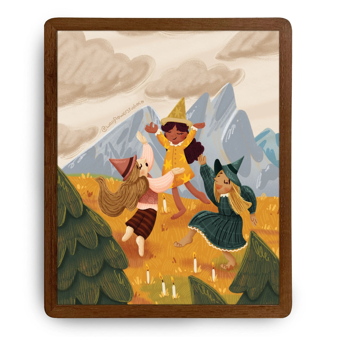 Folklore Art Print: the Witches of Sciliar Mountain