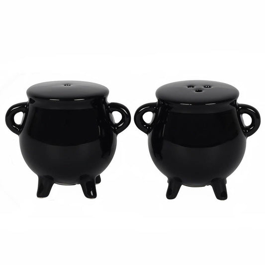 Gothic Halloween Cauldron Salt and Pepper Shakers