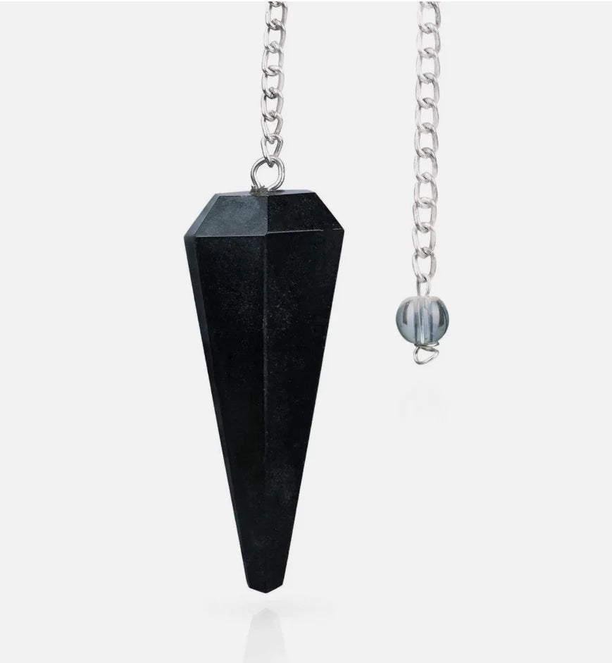 Black Tourmaline Hexagonal Pendulum