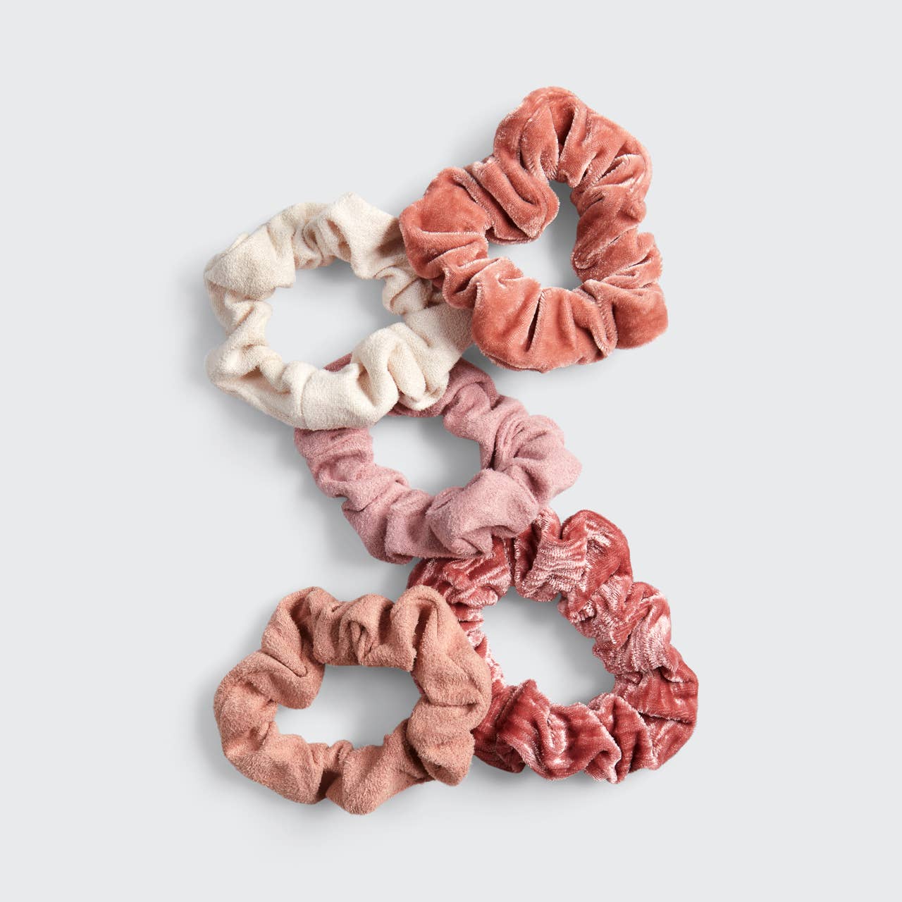 Velvet Scrunchies - Blush and Mauve